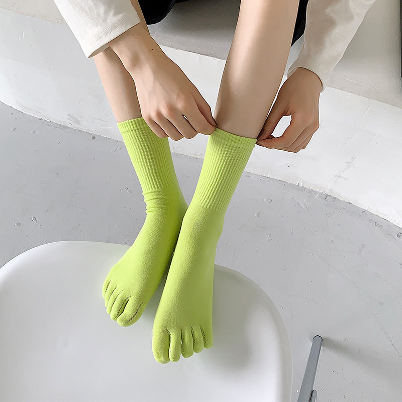 Toe Sock Split - Candy Color Split Toe Socks Simple