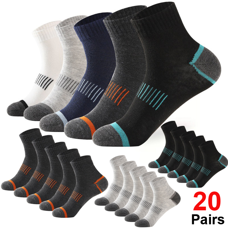 20Pairs Men's Cotton Socks Set - Athletic Sock Cushion recension och pris