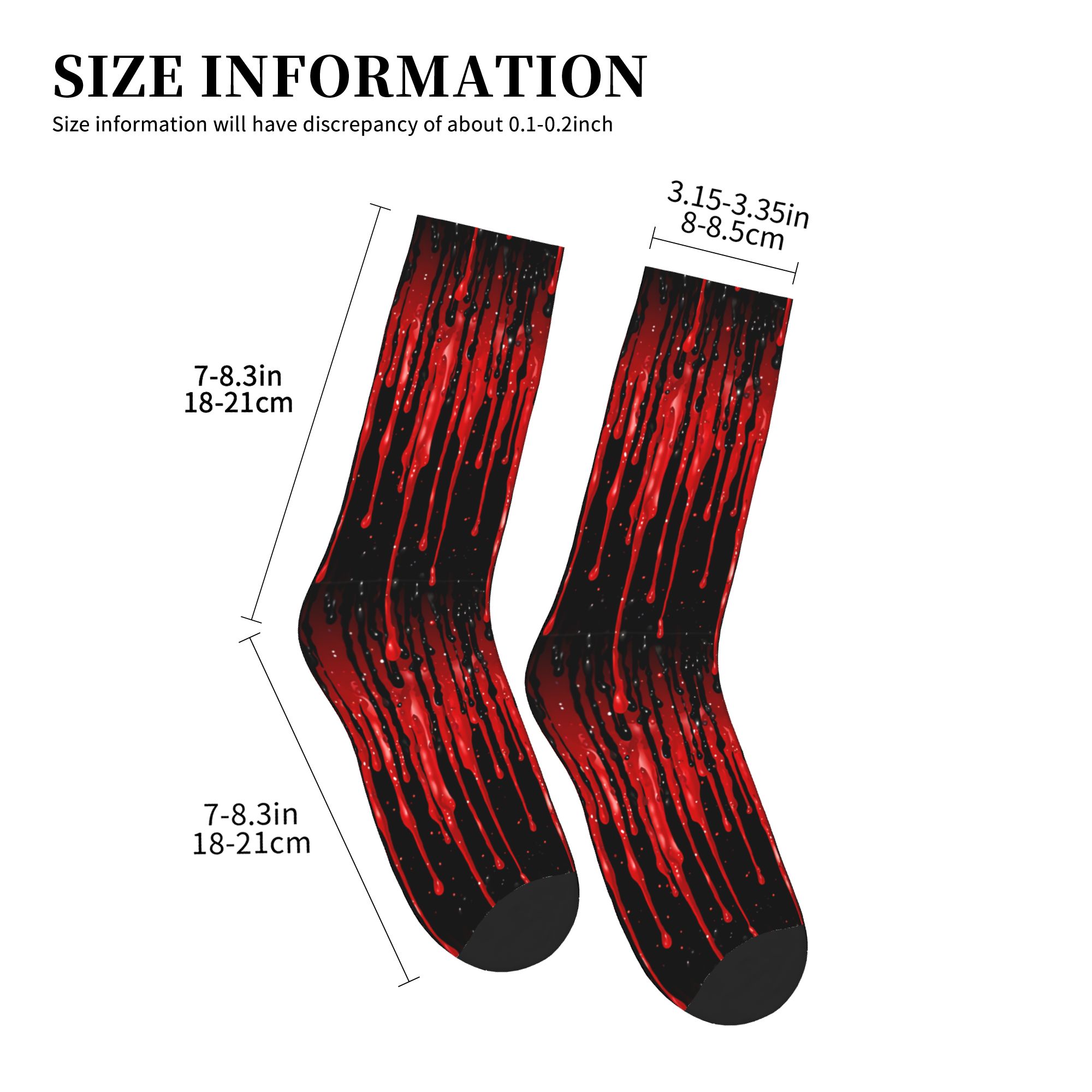 Dripping Red Liquid Pattern  M - Dress Sock Men recension och pris