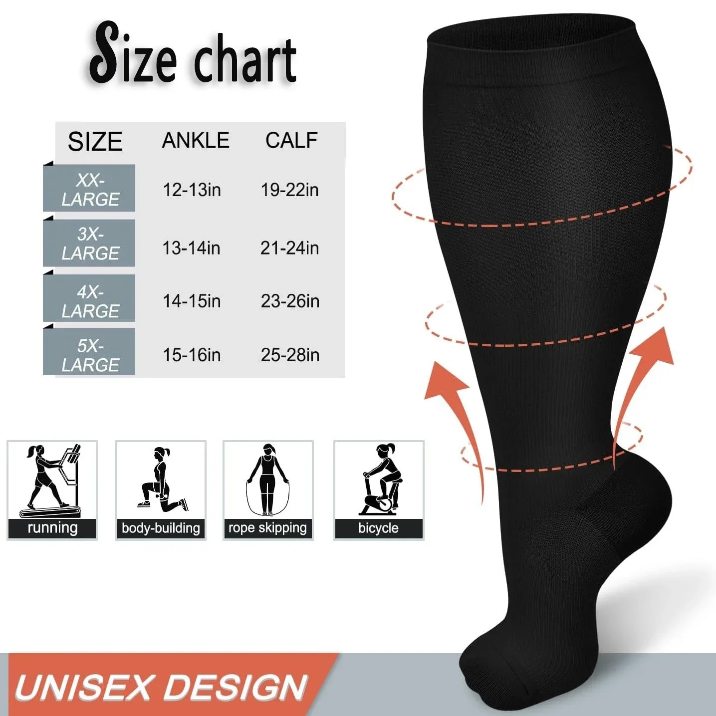 Plus Size Compression Socks fo - Compression Sleeve Calf recension och pris